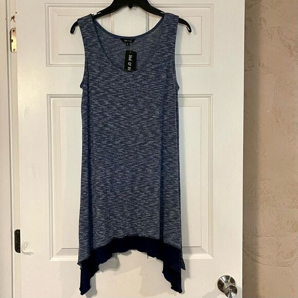 NWT Yak n Yeti Blue Tank Shark Tooth Dress Small - Picture 2 of 10